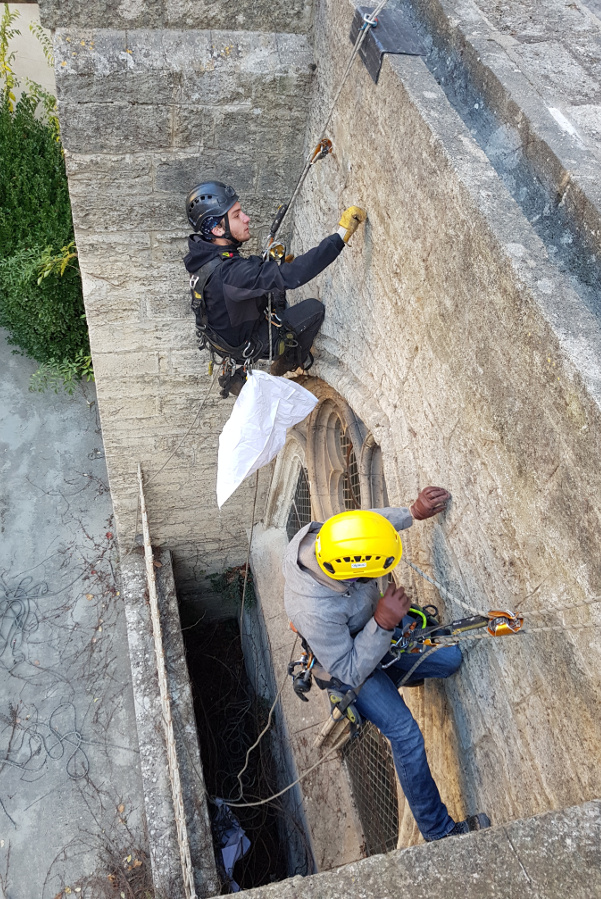 Dvgtalisation de faade en hauteur sur cordes