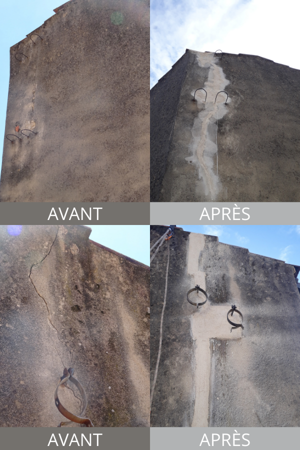 Alpiroc est intervenu pour réparer une fissure sur un bâtiment à Montpellier. 