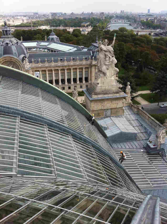 Nettoyage en hauteur de la verrière du Grand Palais  