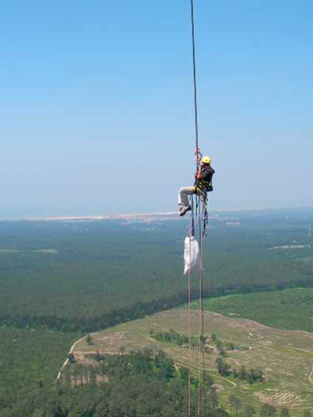 Contrle photos des isolateurs sur hauban 