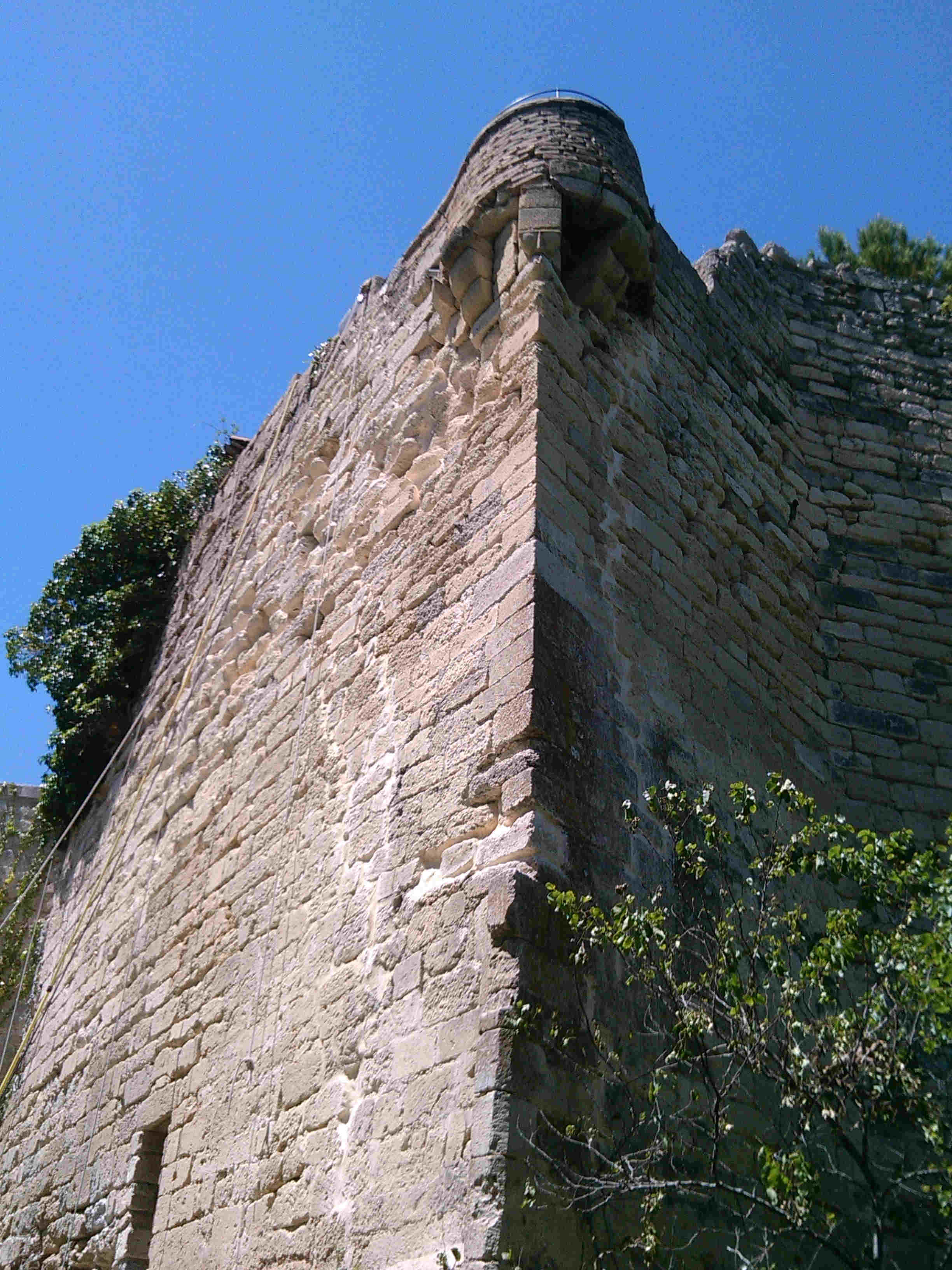 Travaux sur cordes pour la reconstitution d'un mur 