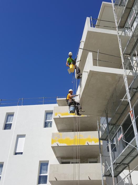 Enduit sur balcon en accs difficile